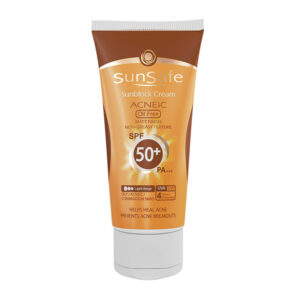 کرم ضدآفتاب رنگی 50spf فاقد چربی سان سیف