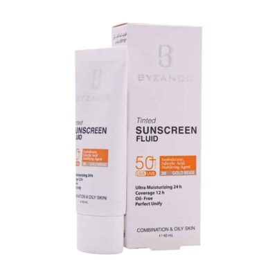 کرم ضد آفتاب رنگی پوست چرب SPF 50 بیزانس