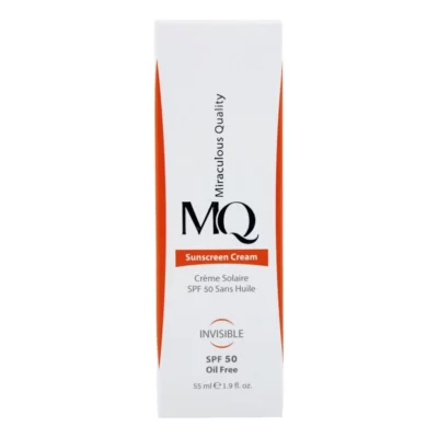 ضد آفتاب فاقد چربی SPF+50 بی رنگ ام کیو | MQ حجم 55 میل